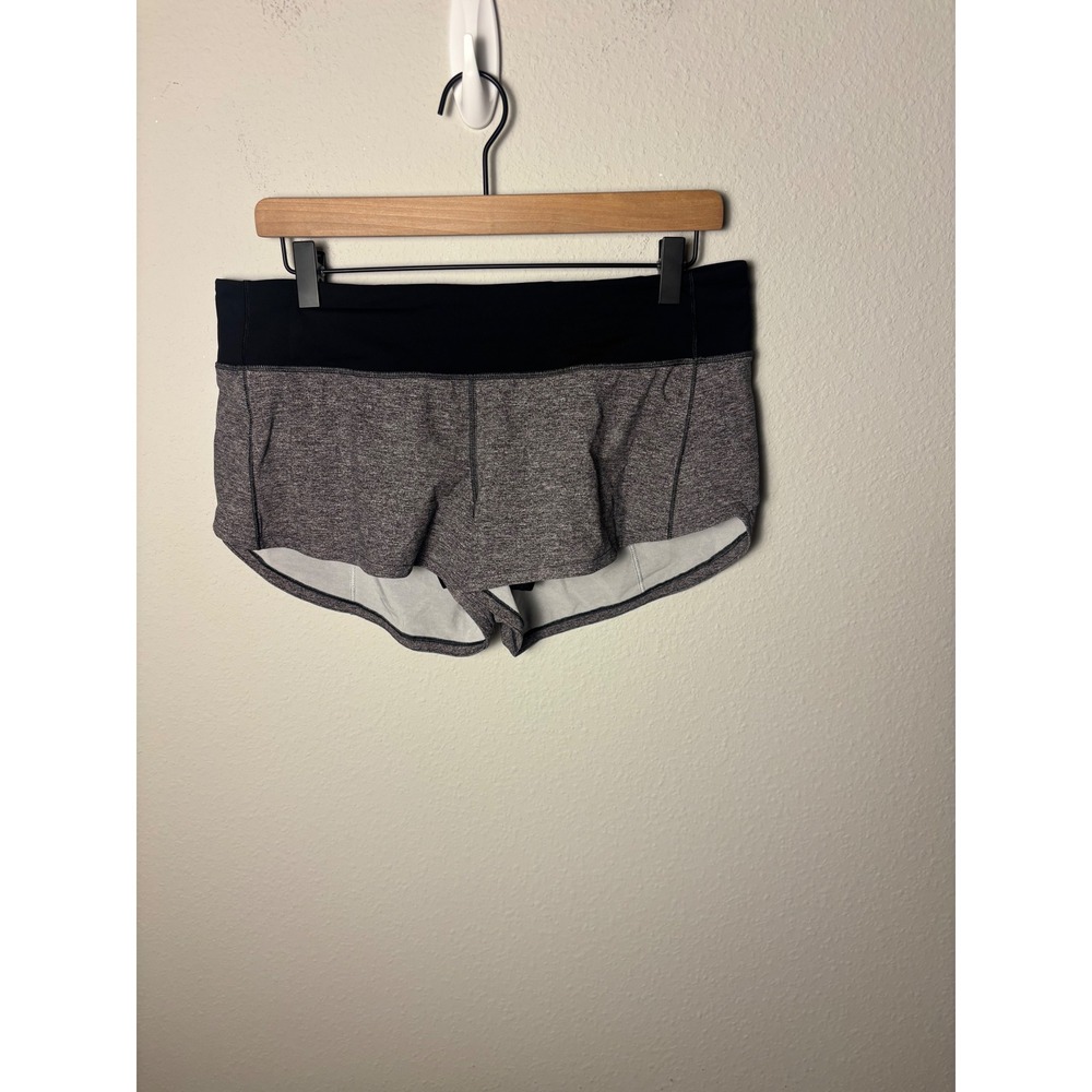 ☀️Lululemon Speed Up Short 2.5" Heather Lux Multi Black Grey Shorts Size 8